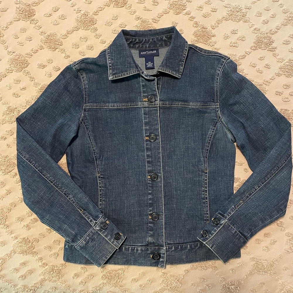 Ann Taylor Button Jean Jacket